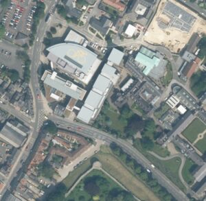 overhead image of Lord Mayor's Walk