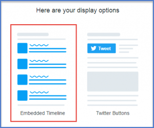 Embedded timeline