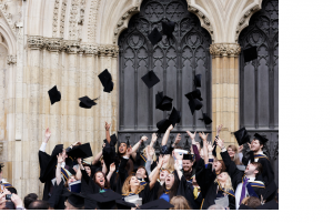 Students of York St John University graduate from the York Minster (Image courtesy of York St John) 