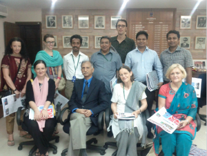 Working in Bangladesh and visiting the University of Dhakar (Dr Jane bottom right)