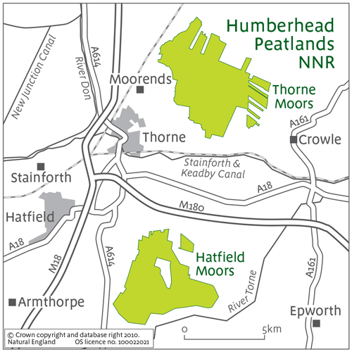 Map of Humberhead Peatlands NNR