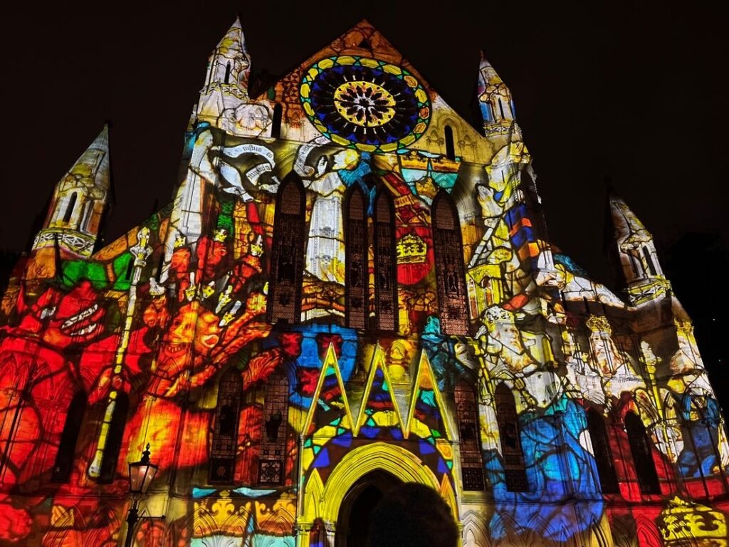 Image of the Light Show at York Minster