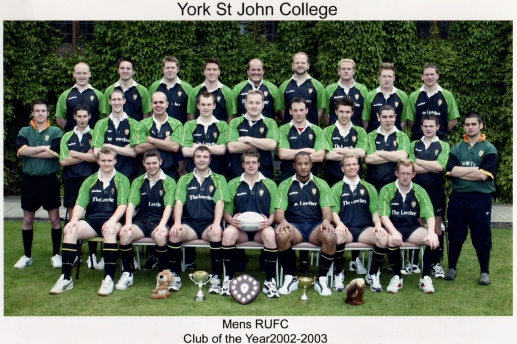 Picture of the 2002-2003 Rugby Club in the Quad