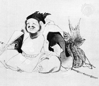 This shows Ebisu, the first born of the founding Shinto gods, Izanami and Izanagi and himself the god of fishermen. this deity is notable in this blog due to the fact that he is canonically deaf