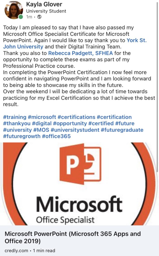 Microsoft Office Specialist - Microsoft PowerPoint - Kayla's