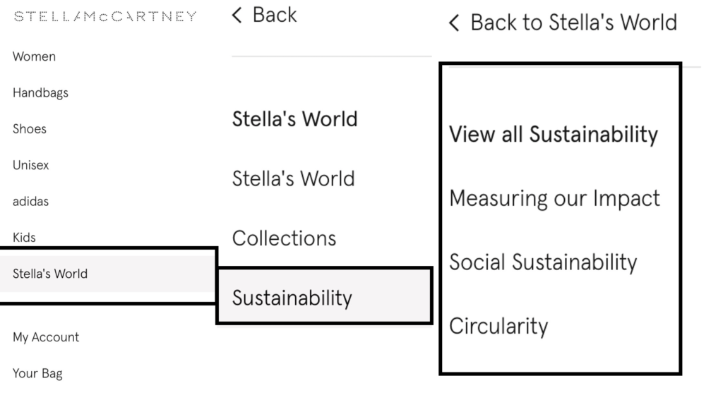 Stella McCartney - visual channels to convey brand values - Assignment 2 -  Report